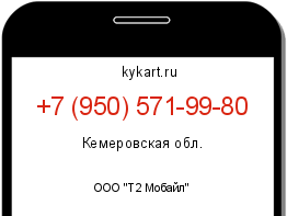 Информация о номере телефона +7 (950) 571-99-80: регион, оператор