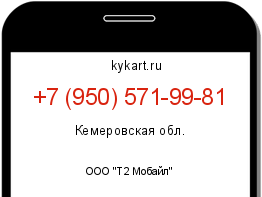 Информация о номере телефона +7 (950) 571-99-81: регион, оператор