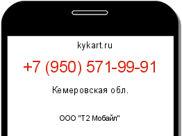 Информация о номере телефона +7 (950) 571-99-91: регион, оператор