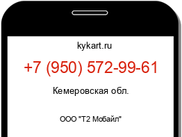 Информация о номере телефона +7 (950) 572-99-61: регион, оператор