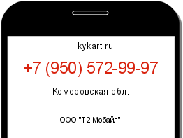 Информация о номере телефона +7 (950) 572-99-97: регион, оператор