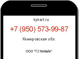 Информация о номере телефона +7 (950) 573-99-87: регион, оператор