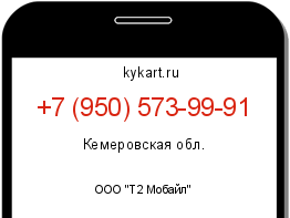 Информация о номере телефона +7 (950) 573-99-91: регион, оператор