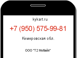 Информация о номере телефона +7 (950) 575-99-81: регион, оператор