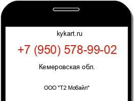 Информация о номере телефона +7 (950) 578-99-02: регион, оператор