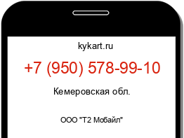Информация о номере телефона +7 (950) 578-99-10: регион, оператор