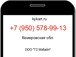 Информация о номере телефона +7 (950) 578-99-13: регион, оператор