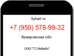 Информация о номере телефона +7 (950) 578-99-32: регион, оператор