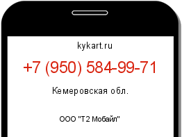 Информация о номере телефона +7 (950) 584-99-71: регион, оператор