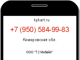 Информация о номере телефона +7 (950) 584-99-83: регион, оператор