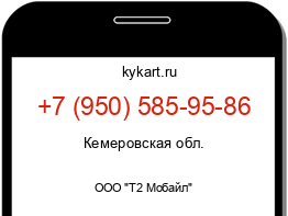 Информация о номере телефона +7 (950) 585-95-86: регион, оператор