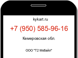 Информация о номере телефона +7 (950) 585-96-16: регион, оператор