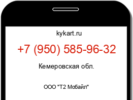 Информация о номере телефона +7 (950) 585-96-32: регион, оператор