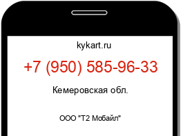 Информация о номере телефона +7 (950) 585-96-33: регион, оператор