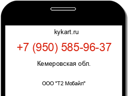 Информация о номере телефона +7 (950) 585-96-37: регион, оператор