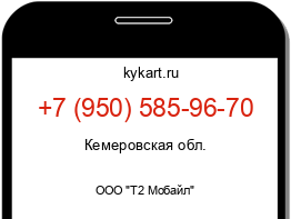 Информация о номере телефона +7 (950) 585-96-70: регион, оператор