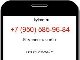 Информация о номере телефона +7 (950) 585-96-84: регион, оператор