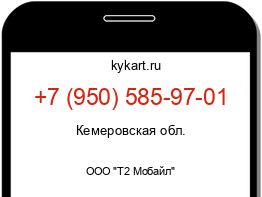 Информация о номере телефона +7 (950) 585-97-01: регион, оператор