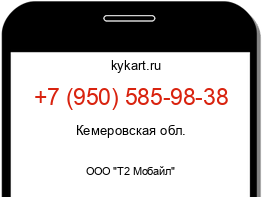 Информация о номере телефона +7 (950) 585-98-38: регион, оператор