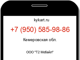 Информация о номере телефона +7 (950) 585-98-86: регион, оператор