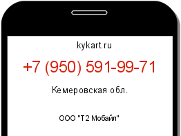 Информация о номере телефона +7 (950) 591-99-71: регион, оператор