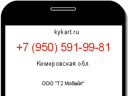 Информация о номере телефона +7 (950) 591-99-81: регион, оператор