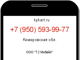 Информация о номере телефона +7 (950) 593-99-77: регион, оператор