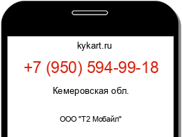 Информация о номере телефона +7 (950) 594-99-18: регион, оператор