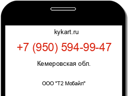 Информация о номере телефона +7 (950) 594-99-47: регион, оператор