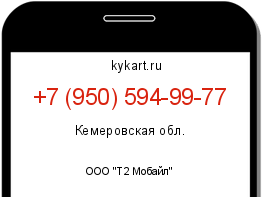 Информация о номере телефона +7 (950) 594-99-77: регион, оператор