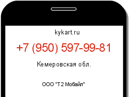 Информация о номере телефона +7 (950) 597-99-81: регион, оператор
