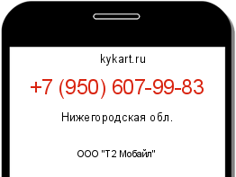 Информация о номере телефона +7 (950) 607-99-83: регион, оператор