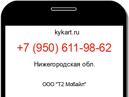 Информация о номере телефона +7 (950) 611-98-62: регион, оператор