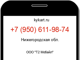 Информация о номере телефона +7 (950) 611-98-74: регион, оператор