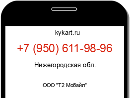 Информация о номере телефона +7 (950) 611-98-96: регион, оператор