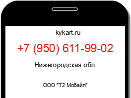 Информация о номере телефона +7 (950) 611-99-02: регион, оператор