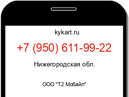 Информация о номере телефона +7 (950) 611-99-22: регион, оператор