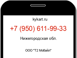 Информация о номере телефона +7 (950) 611-99-33: регион, оператор