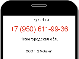 Информация о номере телефона +7 (950) 611-99-36: регион, оператор