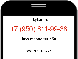 Информация о номере телефона +7 (950) 611-99-38: регион, оператор