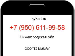 Информация о номере телефона +7 (950) 611-99-58: регион, оператор