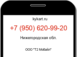 Информация о номере телефона +7 (950) 620-99-20: регион, оператор