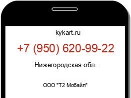 Информация о номере телефона +7 (950) 620-99-22: регион, оператор