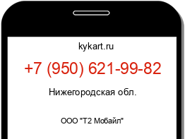 Информация о номере телефона +7 (950) 621-99-82: регион, оператор