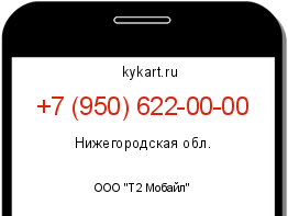 Информация о номере телефона +7 (950) 622-00-00: регион, оператор