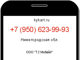Информация о номере телефона +7 (950) 623-99-93: регион, оператор