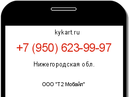 Информация о номере телефона +7 (950) 623-99-97: регион, оператор