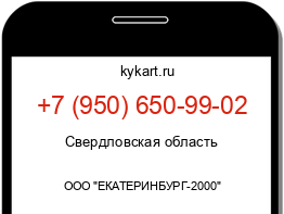 Информация о номере телефона +7 (950) 650-99-02: регион, оператор