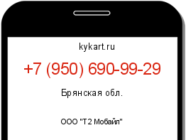 Информация о номере телефона +7 (950) 690-99-29: регион, оператор