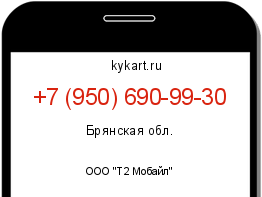 Информация о номере телефона +7 (950) 690-99-30: регион, оператор